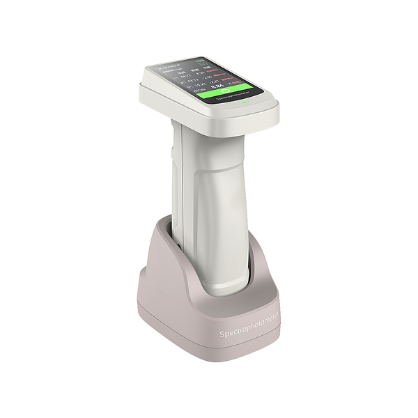 Espectrofotômetro portátil CHNSpec DS-700 na base de carregamento